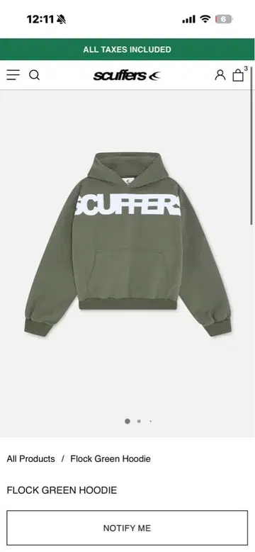 scuffers 플록 그린 후디