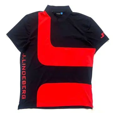 J.LINDEBERG 골프 셔츠 네이비/레드