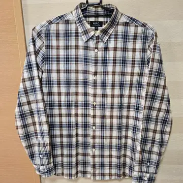 A.P.C. 체크 무늬 긴팔 셔츠 M