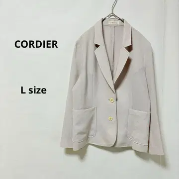 CORDIER 코르디아 자켓 L 핑크 베이지 얇은 소재 세레모니