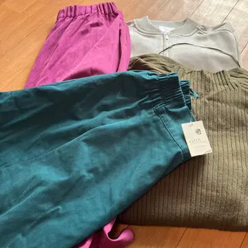 Earth.vis.GU 리브 스웨터 & 스커트 아우터 세트