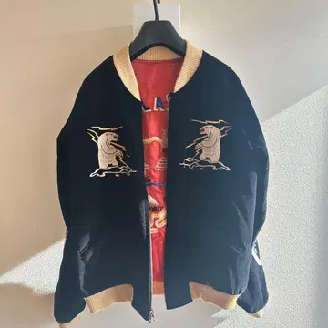 테일러 토요 ALASKA 스카잔 벨벳 리버서블 자수 L 토요