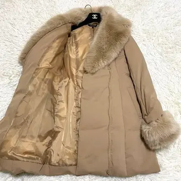 [ 새상품급 ] 리엔다 인조 모피 트렌치 다운 코트 베이지 S