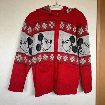 vintage 구제 의류 레어 디즈니 해외 미키마우스 니트 후드티