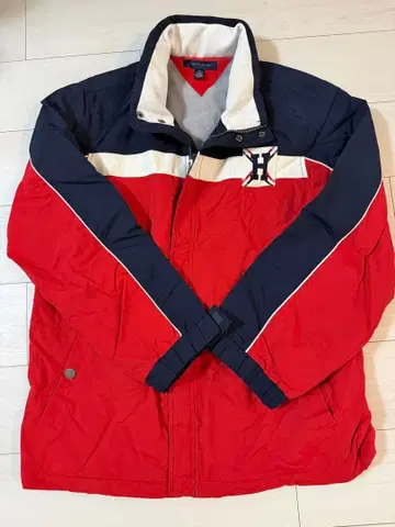 HILFIGER 컨디션 최상 나일론 자켓 빨간색/네이비 XXL