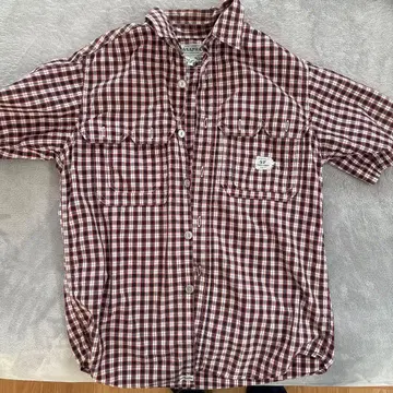 SASSAFRAS 체크 무늬 반팔 셔츠 S