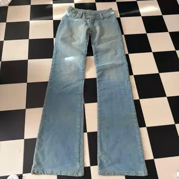 라이트 블루 데님 팬츠 38 해외 데님 스트레치 상당히 있음 SA