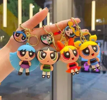 파워퍼프걸 키링 4개 세트