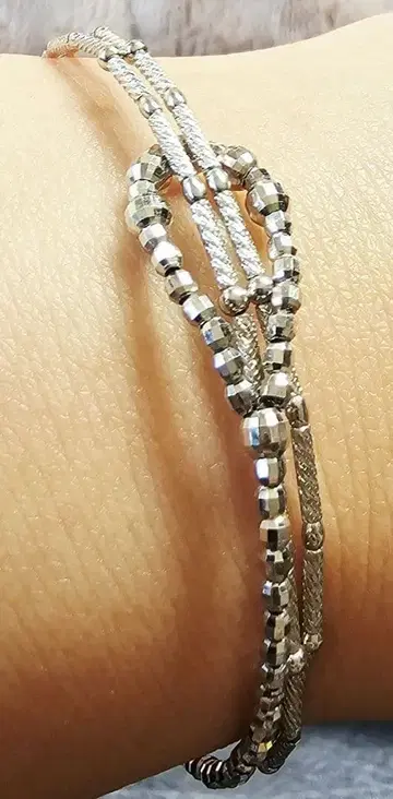 올 블랑슈 순 플라티나 버클 디자인 플렉서블 팔찌