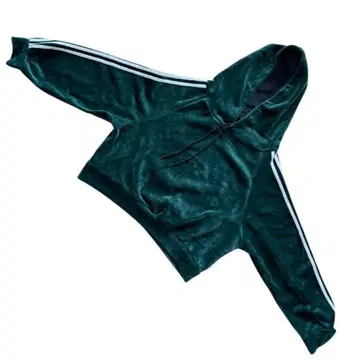 [ Y2K ] 벨로아 원단 다크 그린 3도 후드티