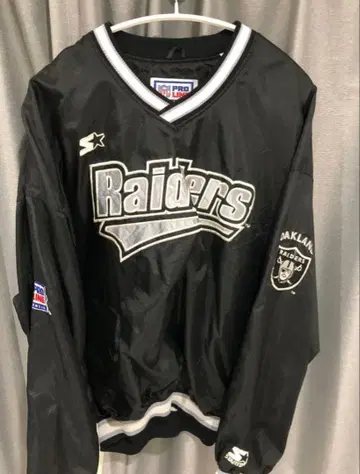 [ 스타터제 90s ] NFL 레이더스 자수 나일론 자켓