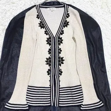 [ 새상품급 ] 슈퍼 뷰티 라메 혼방 가디건 비즈 자수 40