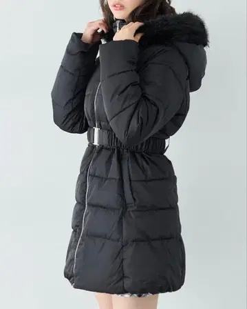 INGNI 블랙 다운 자켓 퍼 포함