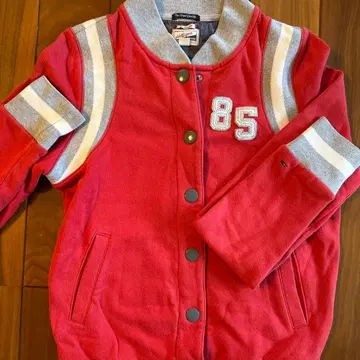 레드 스트라이프 바시티 자켓 사이즈 85