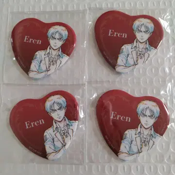 진격의 거인 엘렌 하트형 캔뱃지 4개 TSUTAYA