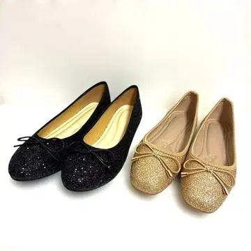 [ 미사용 새상품 ] 반짝반짝 펌프스 발레 슈즈 2세트