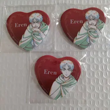 진격의 거인 엘렌 하트형 캔뱃지 엘렌 3개 TSUTAYA