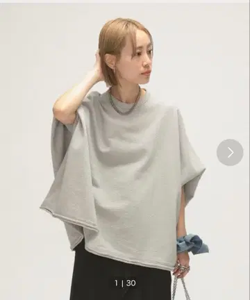 새상품 BEAMS BOY/maturely 밑단 컷오프 판초 저지