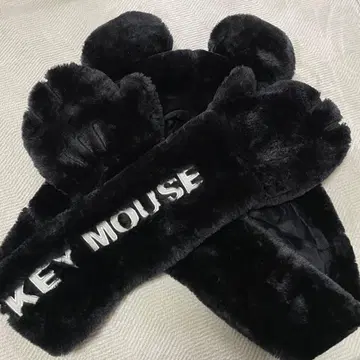 미키마우스 귀 달린 머플러 팬캡 모자 장갑