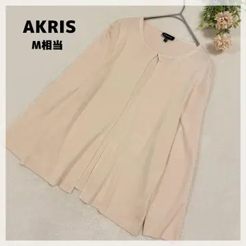 [ 아크리스 ] 고급 이탈리아산 실크 100% 가디건 M 상당 베이지