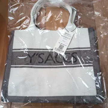 Y'SACCS 토트백 화이트/그레이