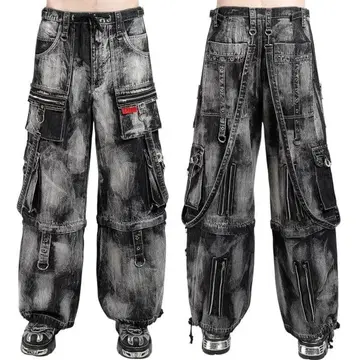 trippnyc 카고 팬츠 본지티 팬츠 블랙 데님