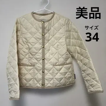 트래디셔널 웨더웨어 아클리 퀼팅 자켓 화이트