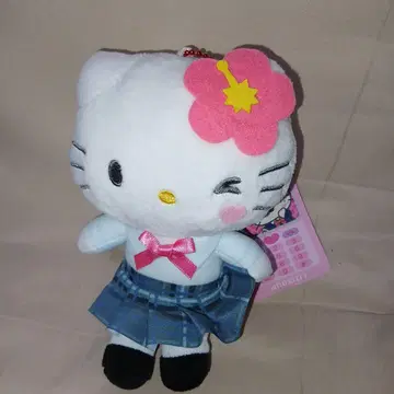 헬로키티 봉제 인형 파란 스커트