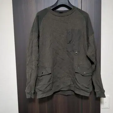 워크맨 와플 빅 실루엣 명령어 긴팔 T셔츠 올리브 L