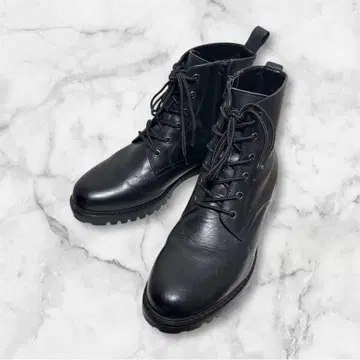 20 새상품급 블랙 가죽 부츠 25cm