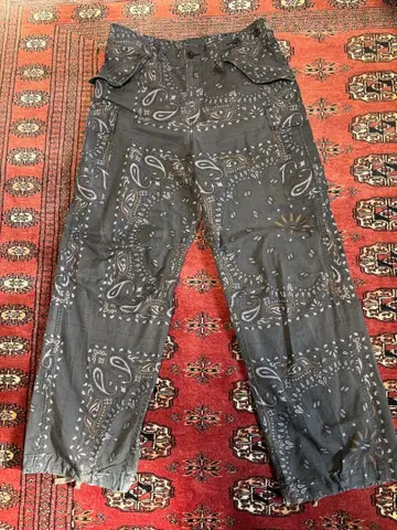 [ 새상품급 ] sacai 반다나 패턴 그레이 카고 팬츠 사이즈 2