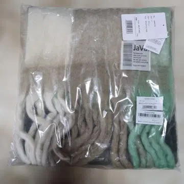 JaVa 포근하고 따뜻한 페이크 울 체크 무늬 대형 볼륨 머플러