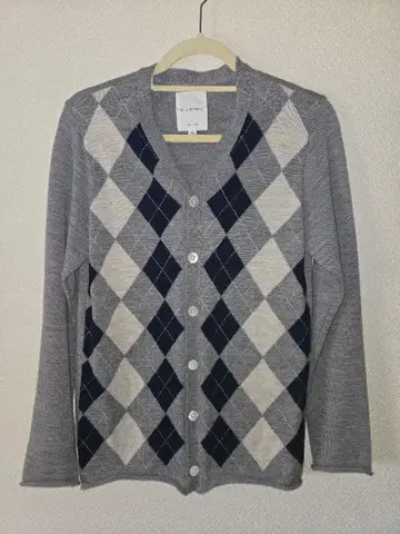 [ STILL BY HAND ] 아가일 무늬 디자인 니트 가디건