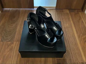 EMODA 블랙 플랫폼 샌들 M