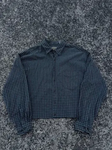 90s St. John's Bay 체크 셔츠 크롭 y2k