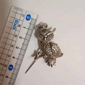 실버 브로치 올빼미