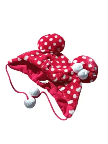 미니 미니 마우스 도트 폼폼 포함 팬캡