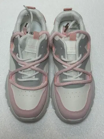 화이트/핑크 통굽 스니커즈