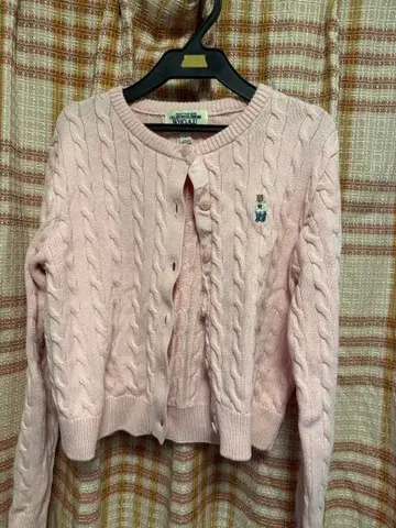 후아유 핑크 가디건