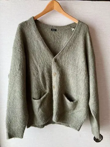 남성용 모헤어 가디건 커트 코베인 너바나 사이즈 M