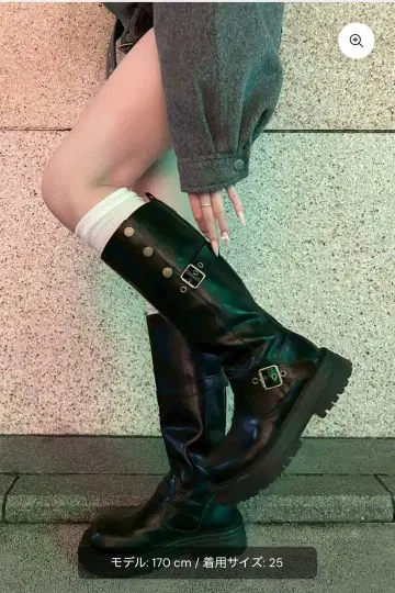 벨트 디자인 하드 솔 부츠 KR12622