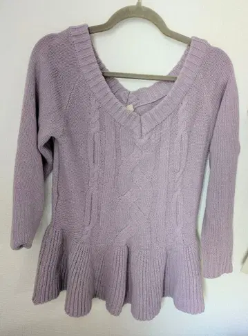 asknowas 라벤더 케이블 짜임 셋업