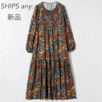 SHIPS any: 손세탁 가능 TROUILLET 플라워 프린트 원피스