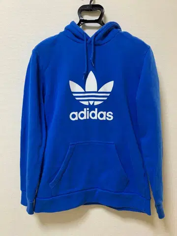 adidas 파랑 후드 부착 후드티 M 사이즈
