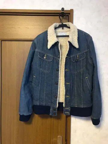 데님 자켓 보아 옷깃 리브 소매