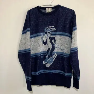 구제 의류 Alfie 스노우보드 토끼 니트 스웨터