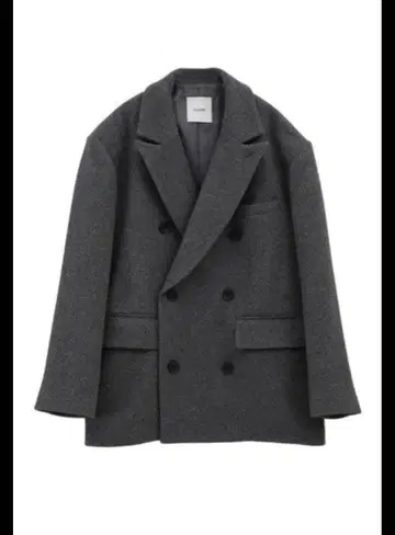 CLANE 오버 숄더 피크드 라펠 코트