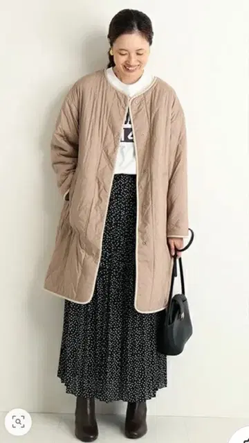 보아 퀼팅 리버서블 코트