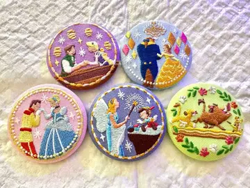 디즈니 자수 캔뱃지 5개 세트