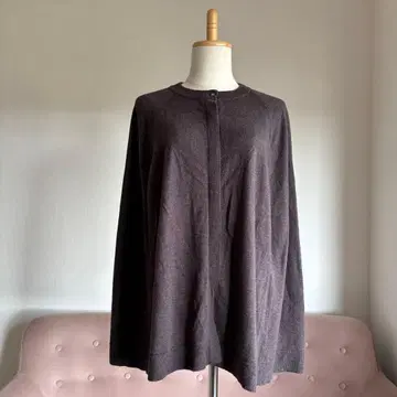 미즈이로 인드 판초 니트 브라운